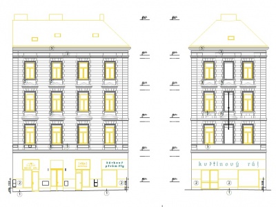 projekt foto Polyfunkční historický objekt Jugoslávská 17, Praha 2